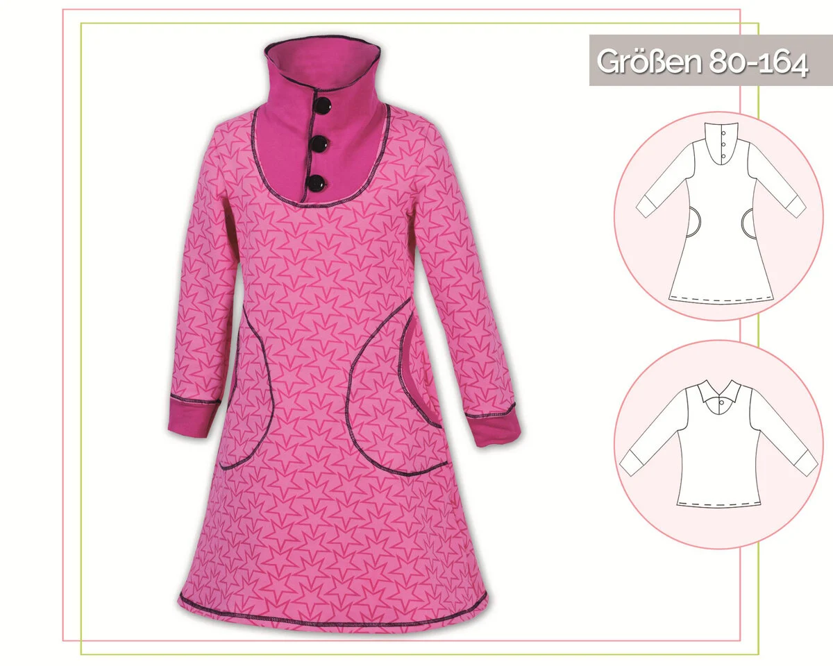 Kinder-Schnittmuster Kleid & Shirt WINTERKOMBI, lillesol basics No.46