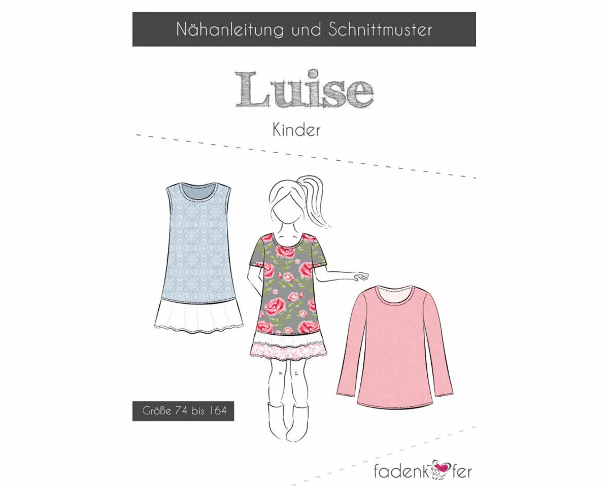 Kinder-Schnittmuster Shirt LUISE, fadenkäfer
