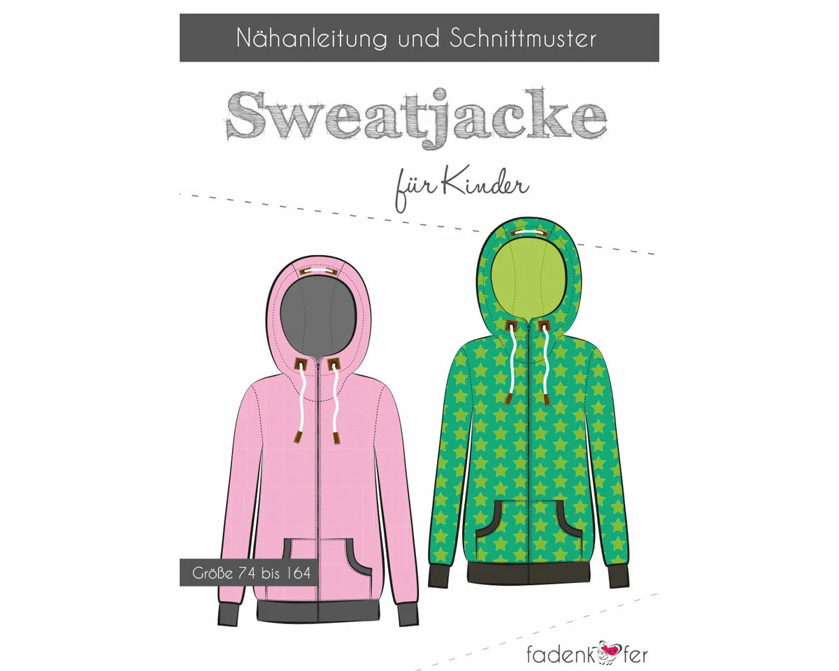 Kinder-Schnittmuster Sweatjacke, fadenkäfer