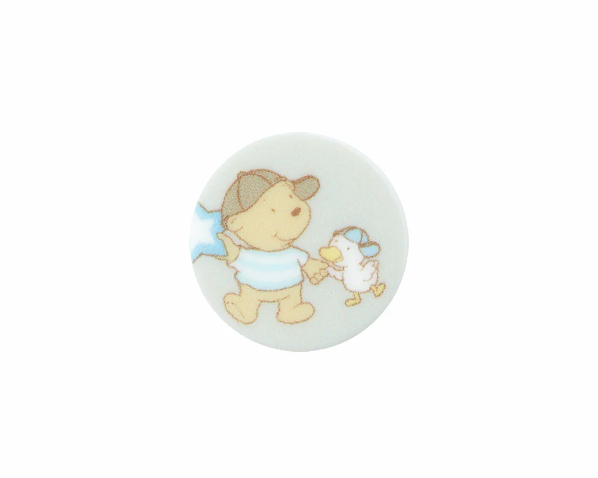 Kinderknopf PITZELPATZ und Ente, Union Knopf