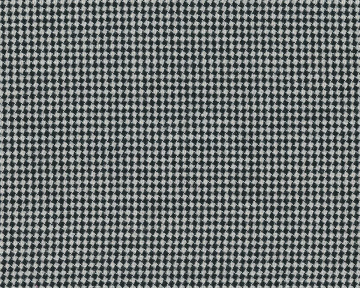 Klassischer Webstoff mit Wolle MACEO, Vichy-Rauten, schwarz-gebrochenes weiß