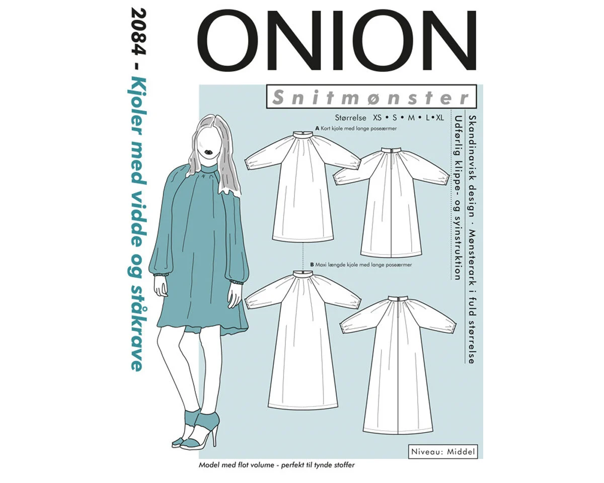 Kleid mit Puffärmeln, Schnittmuster ONION 2084