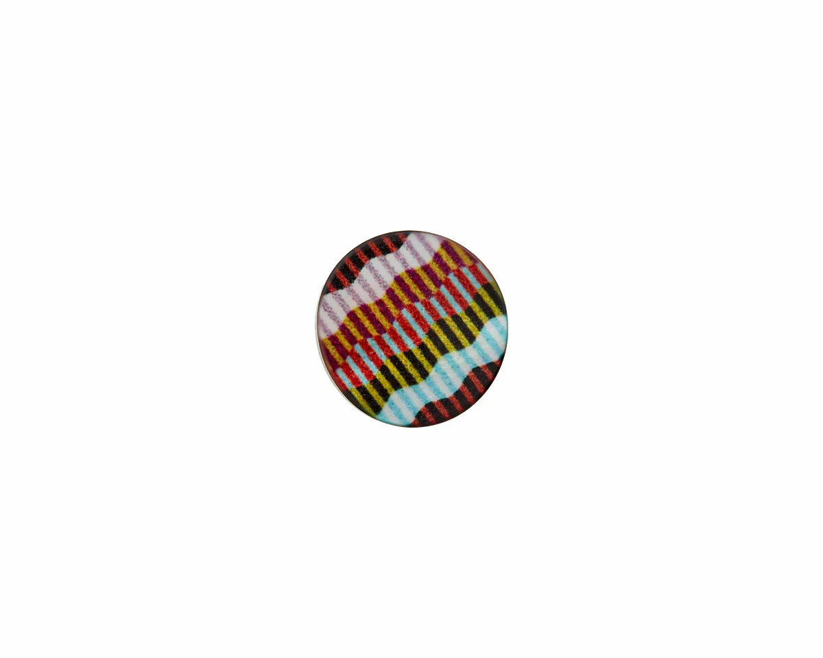 Kleiner Kunststoffknopf WAVES mit Metallic-Glanz, Union Knopf