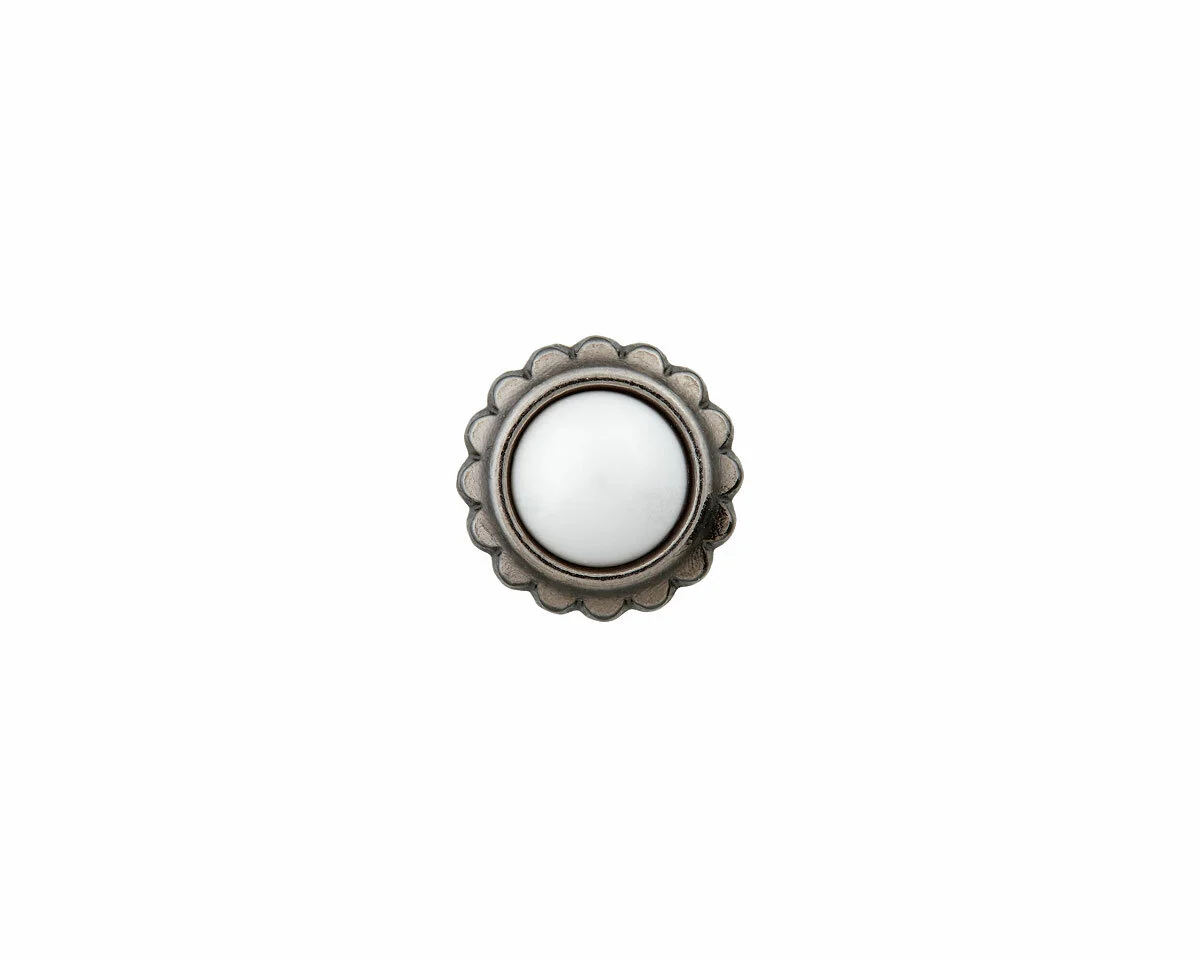 Kleiner Metallknopf LADY mit Perle, Union Knopf