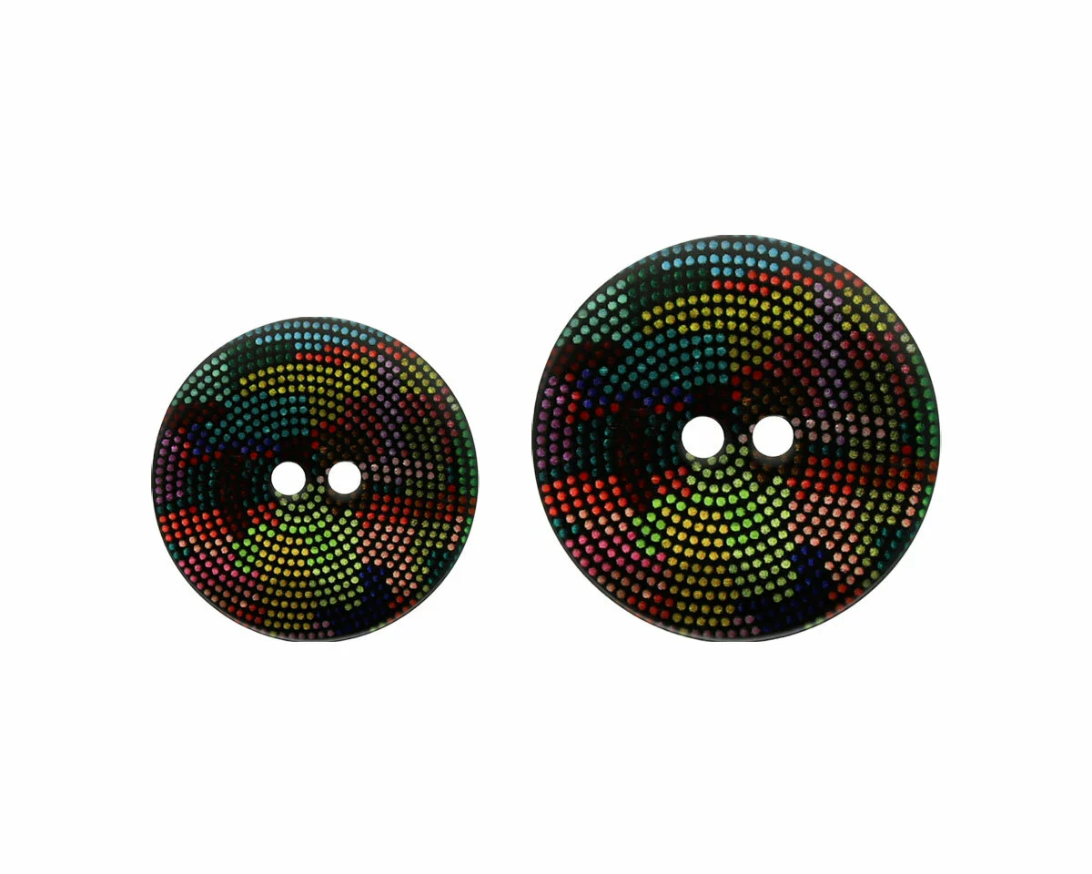 Kunststoffknopf DISCO mit Metallic-Glanz, Union Knopf