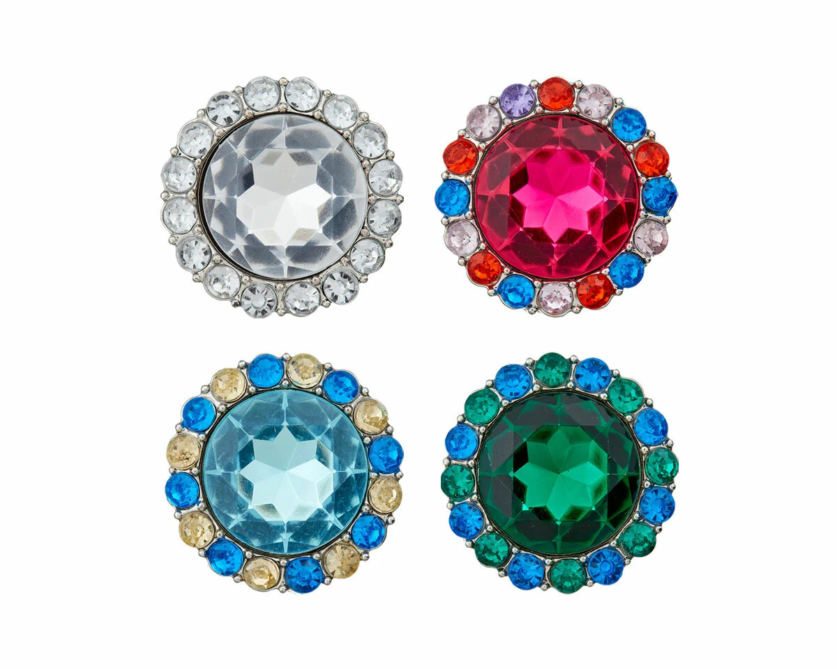 Kunststoffknopf GLAMOUR mit Strass, Union Knopf
