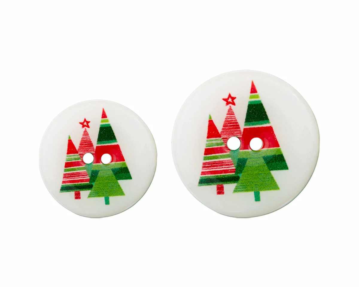 Kunststoffknopf TANNENBAUM, Union Knopf