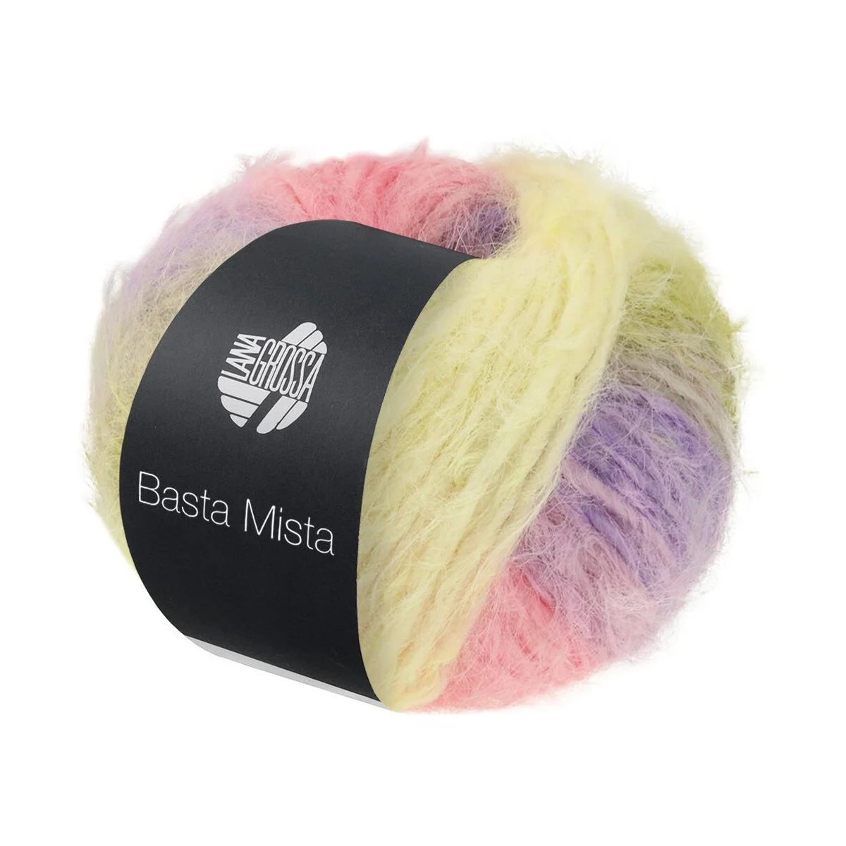 Lana Grossa - Basta Mista 0112 creme vanille limette graugrün rosa flieder lavendel