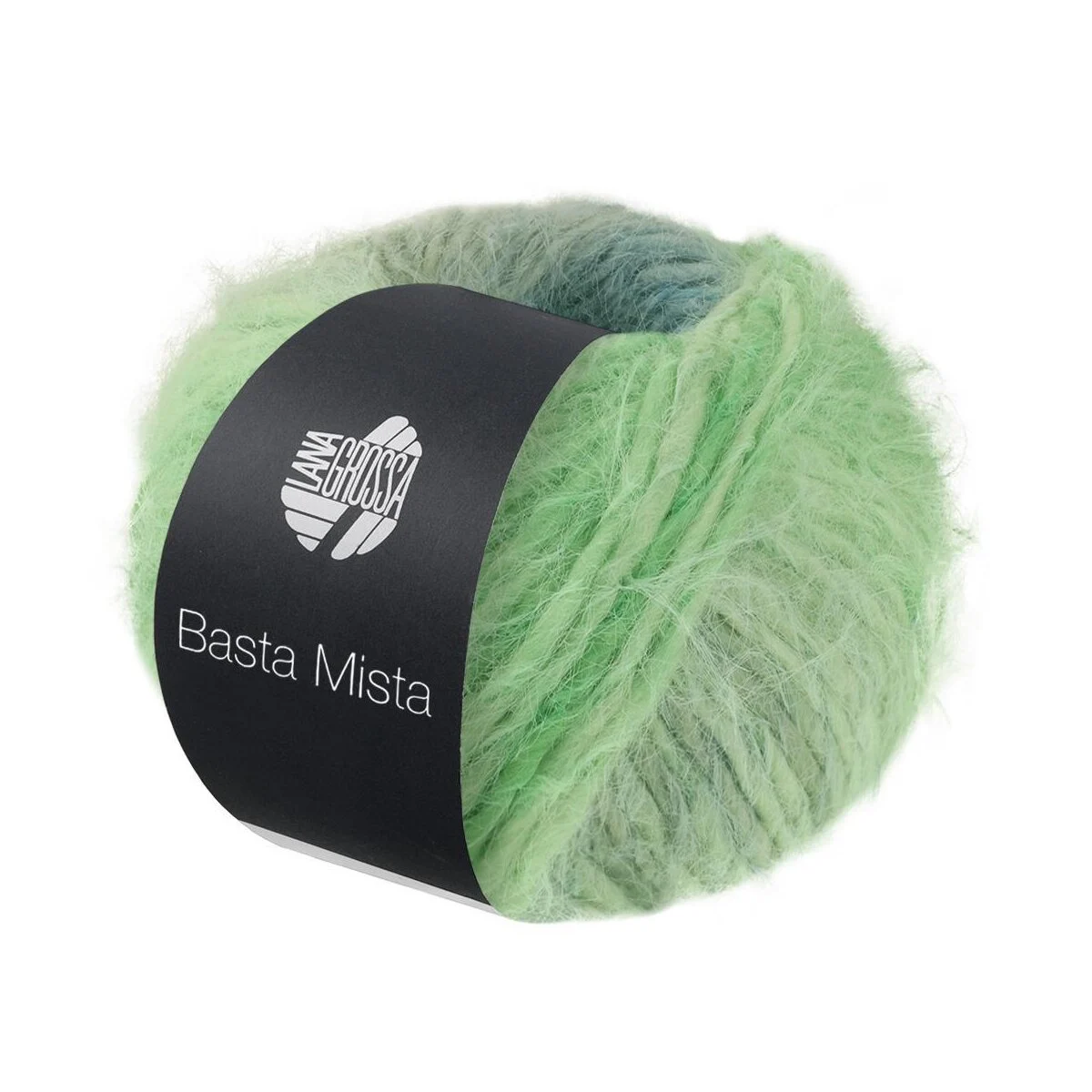Lana Grossa - Basta Mista 0115 grüngrau graublau hellpetrol graugrün hellgrün