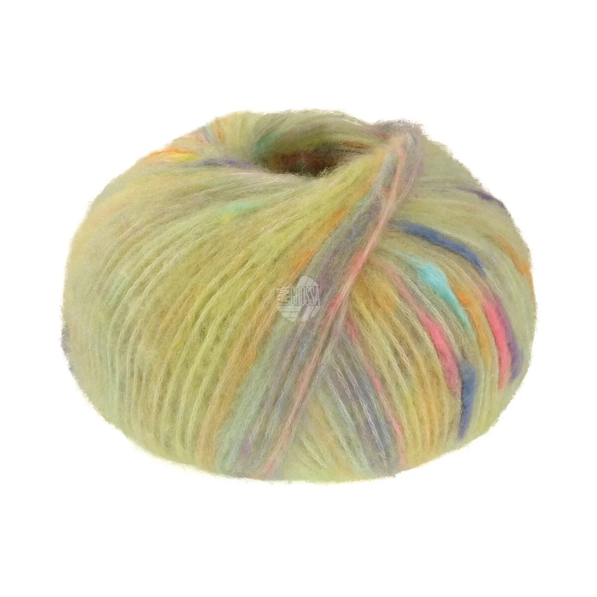 Lana Grossa - Cassata 0010 zartgelb pfirsich hellgrau lichtgrün rose