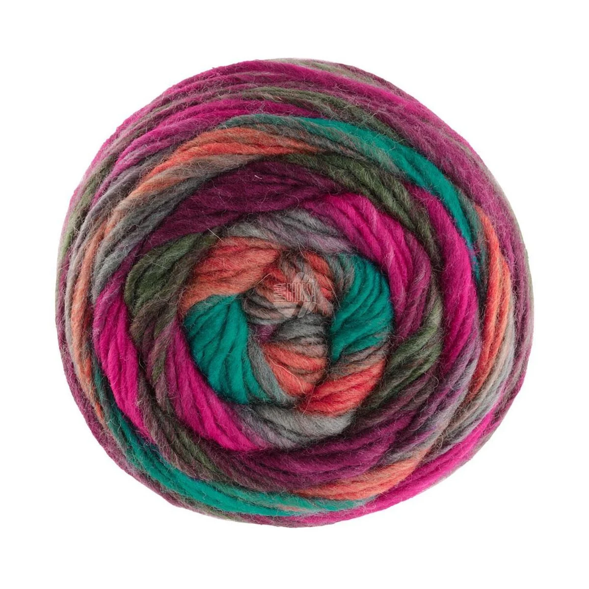 Lana Grossa - Colorato Aktion 0008 zimtorange petrol dunkelgrau fuchsia pink moosgrün rotviolett