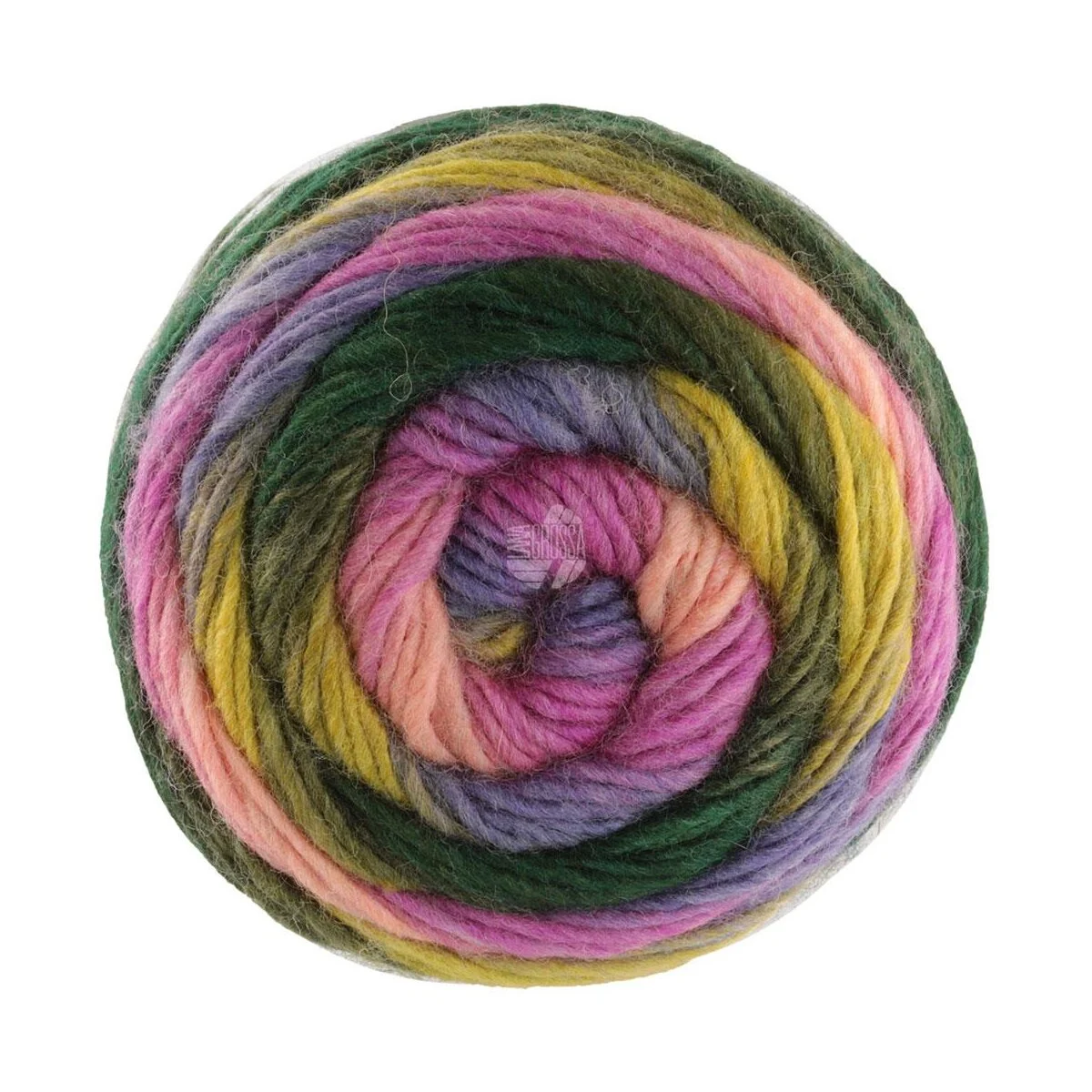 Lana Grossa - Colorato Aktion 0009 graublau fuchsia lachs pistazie kiwi tannengrün