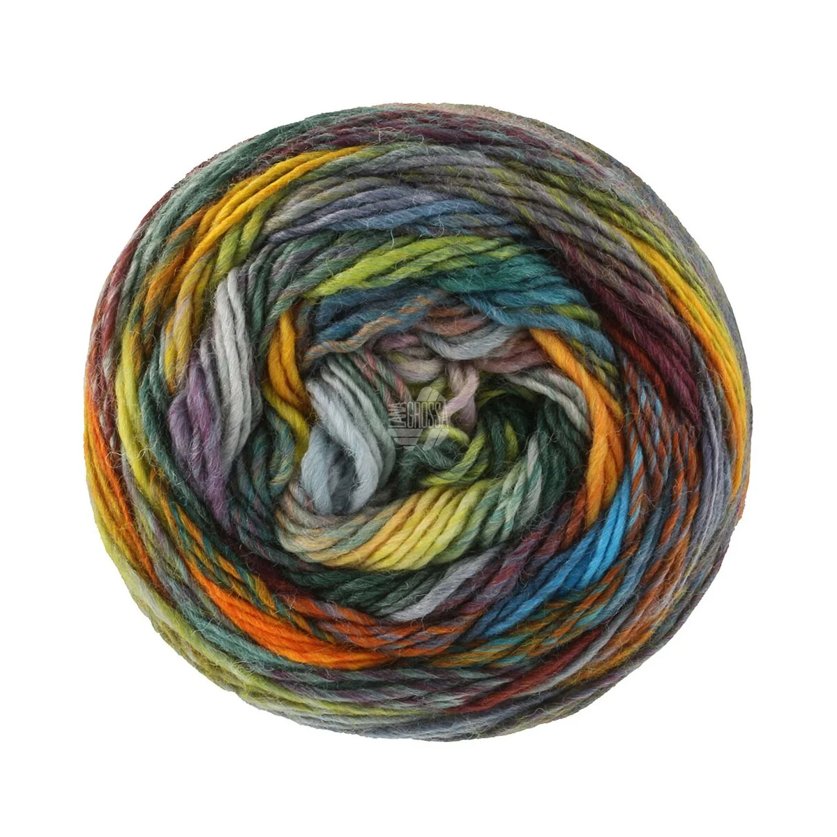 Lana Grossa - Colorissimo 0223 burgund grau gelb orange oliv dunkelgrün hellgrün weinrot petrolblau jeans