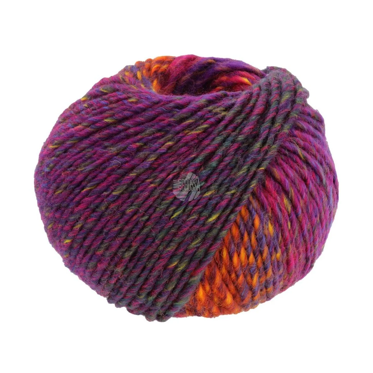 Lana Grossa - Colors For You 0146 rotviolett blauviolett zyklam gelb dunkelgrün gelbgrün orange feuerrot bordeaux