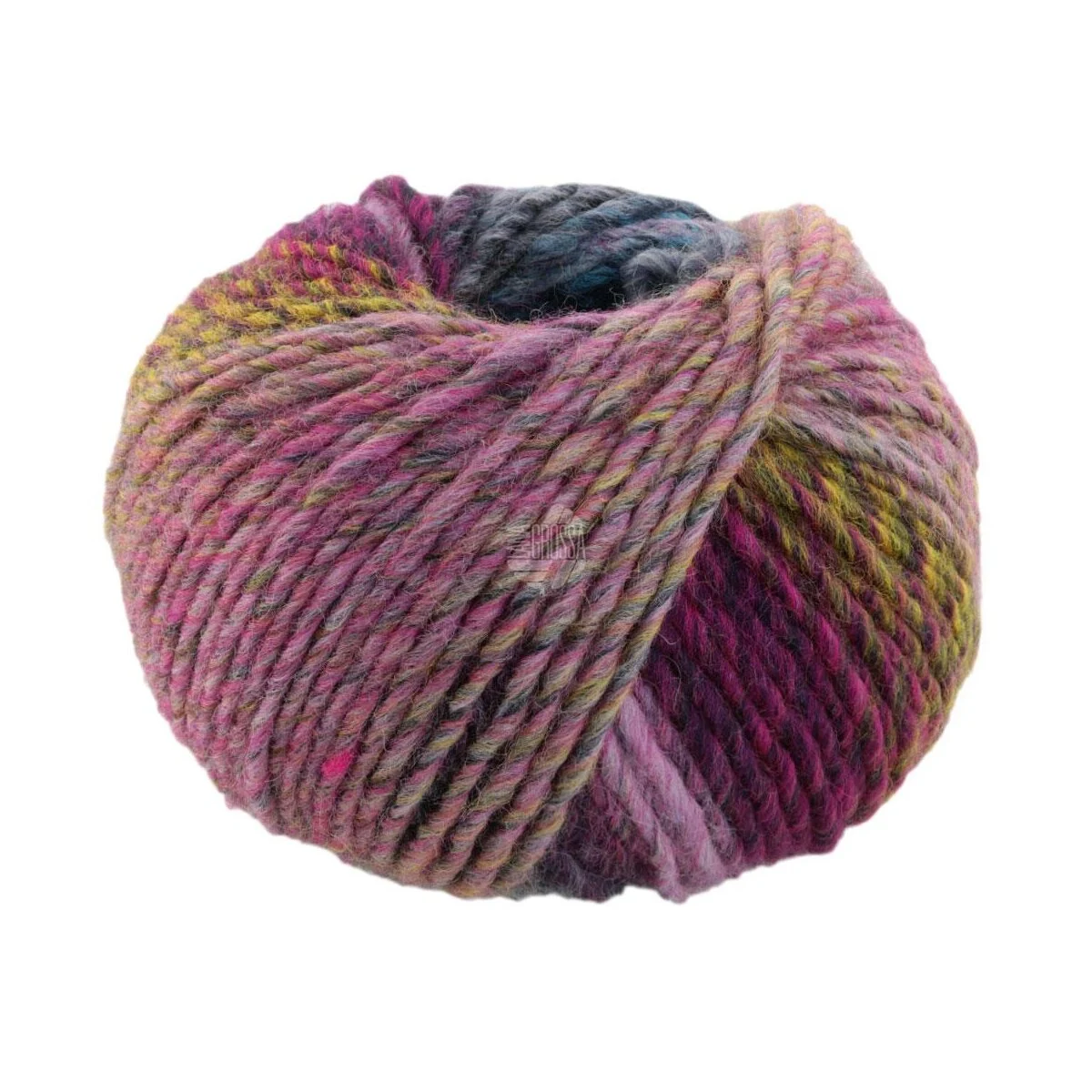 Lana Grossa - Colors For You 0152 blauviolett türkis nachtblau senfgelb braun fuchsia grau orange