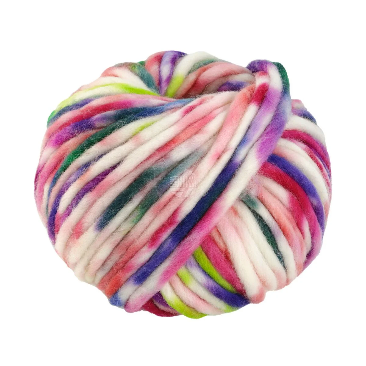 Lana Grossa - Confetti 0002 erdbeer viola fuchsia grün blau weiß