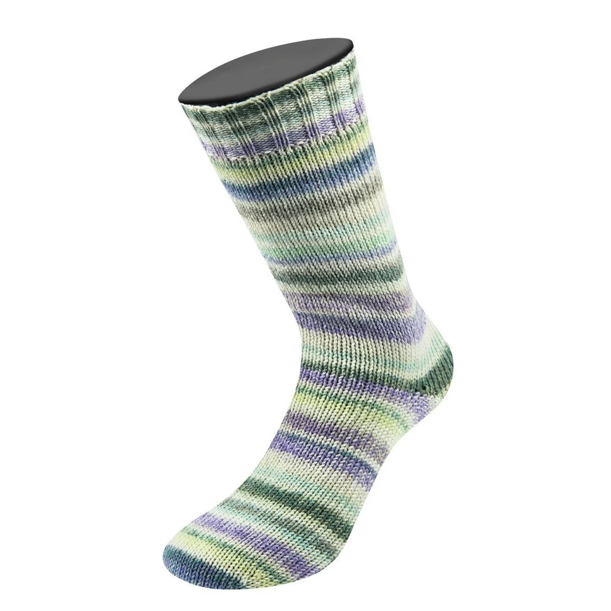 Lana Grossa - Cool Wool 4 Socks Print 7767 mint natur türkis hellgrau grüngrau vanille graugrün blaulila lavendel