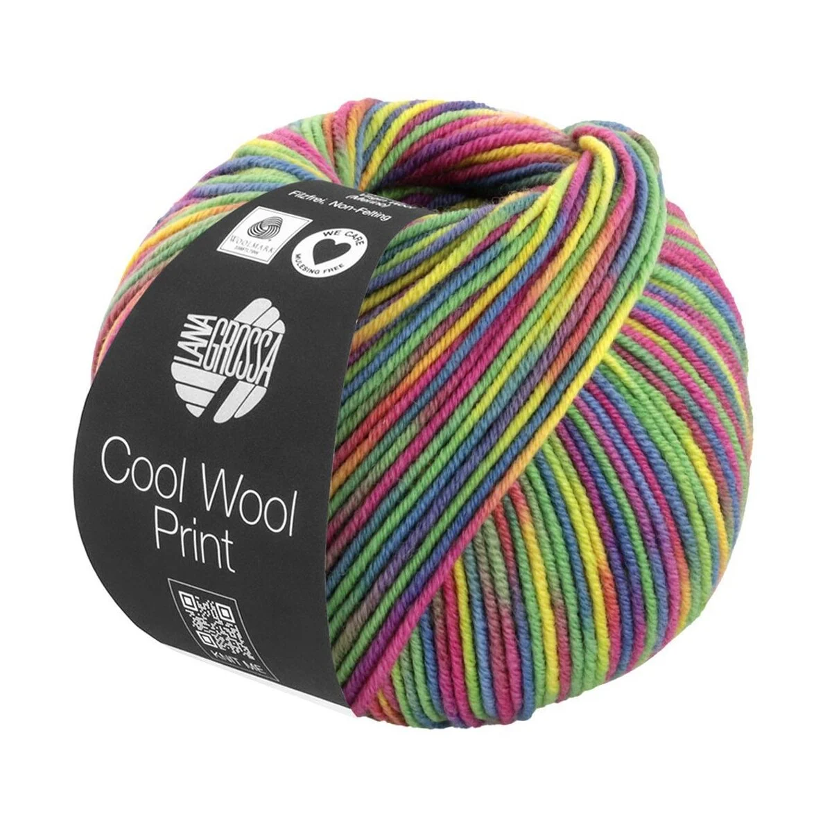 Lana Grossa - Cool Wool Print 0833 senfgelb jade fuchsia petrol beere oliv