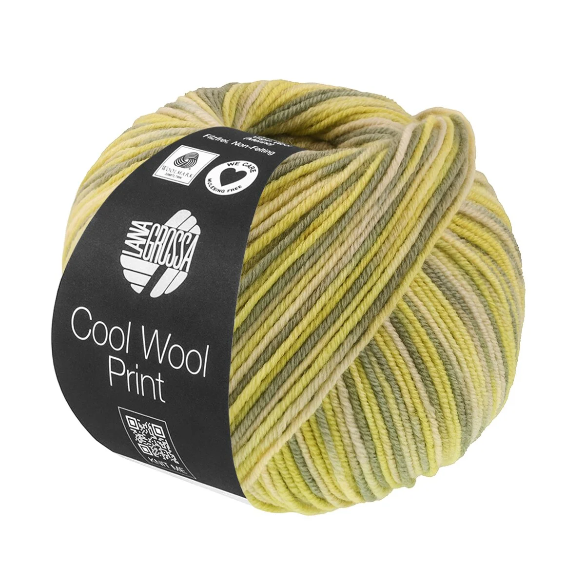 Lana Grossa - Cool Wool Print 0843 grünbeige limette graugrün resedagrün