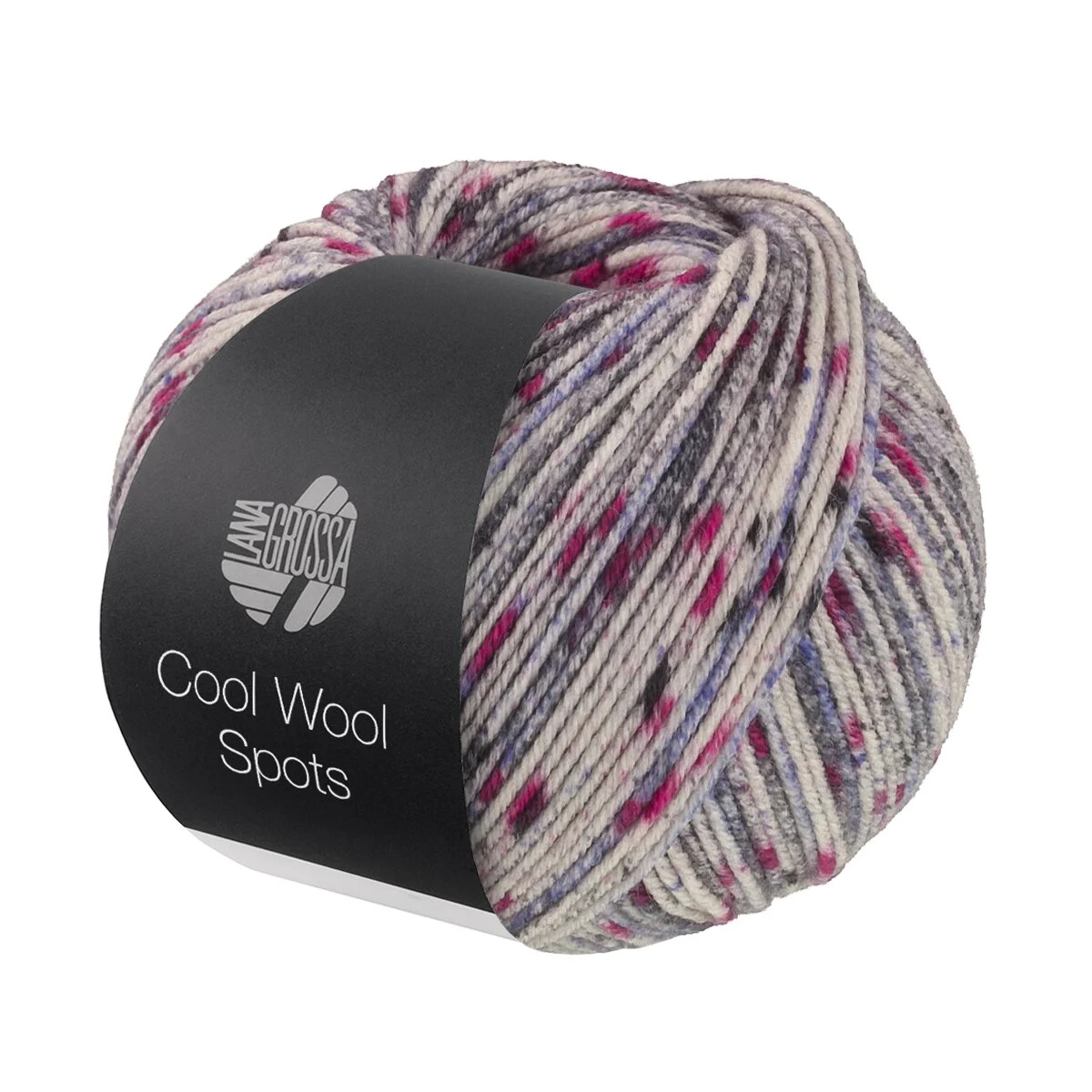 Lana Grossa - Cool Wool Spots 5009 creme rosa türkis blau lila