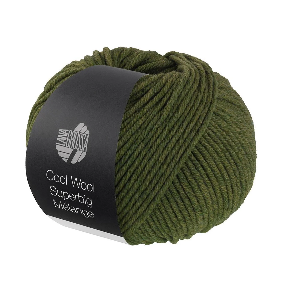 Lana Grossa - Cool Wool Superbig Melange 0212 oliv meliert
