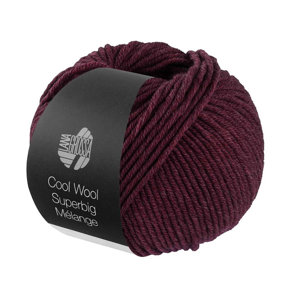 Lana Grossa - Cool Wool Superbig Melange 0221 schwarzrot meliert