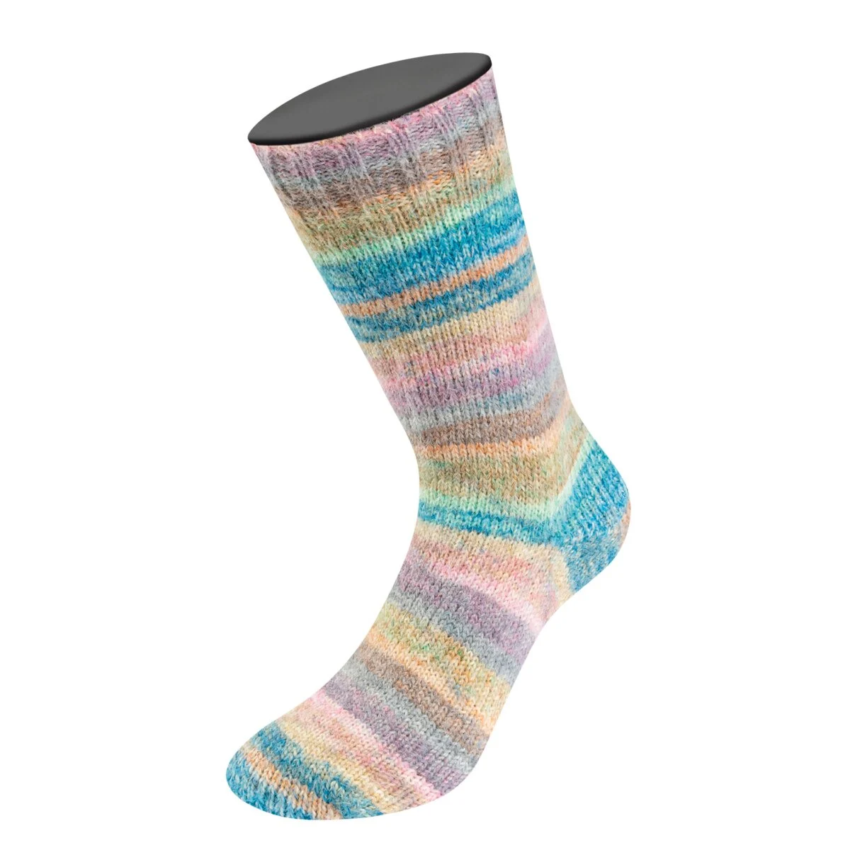 Lana Grossa - Cosy Socks Dream 0258 mint petrol türkis lehmbraun rosenholz hellgrau rosa taupe beige