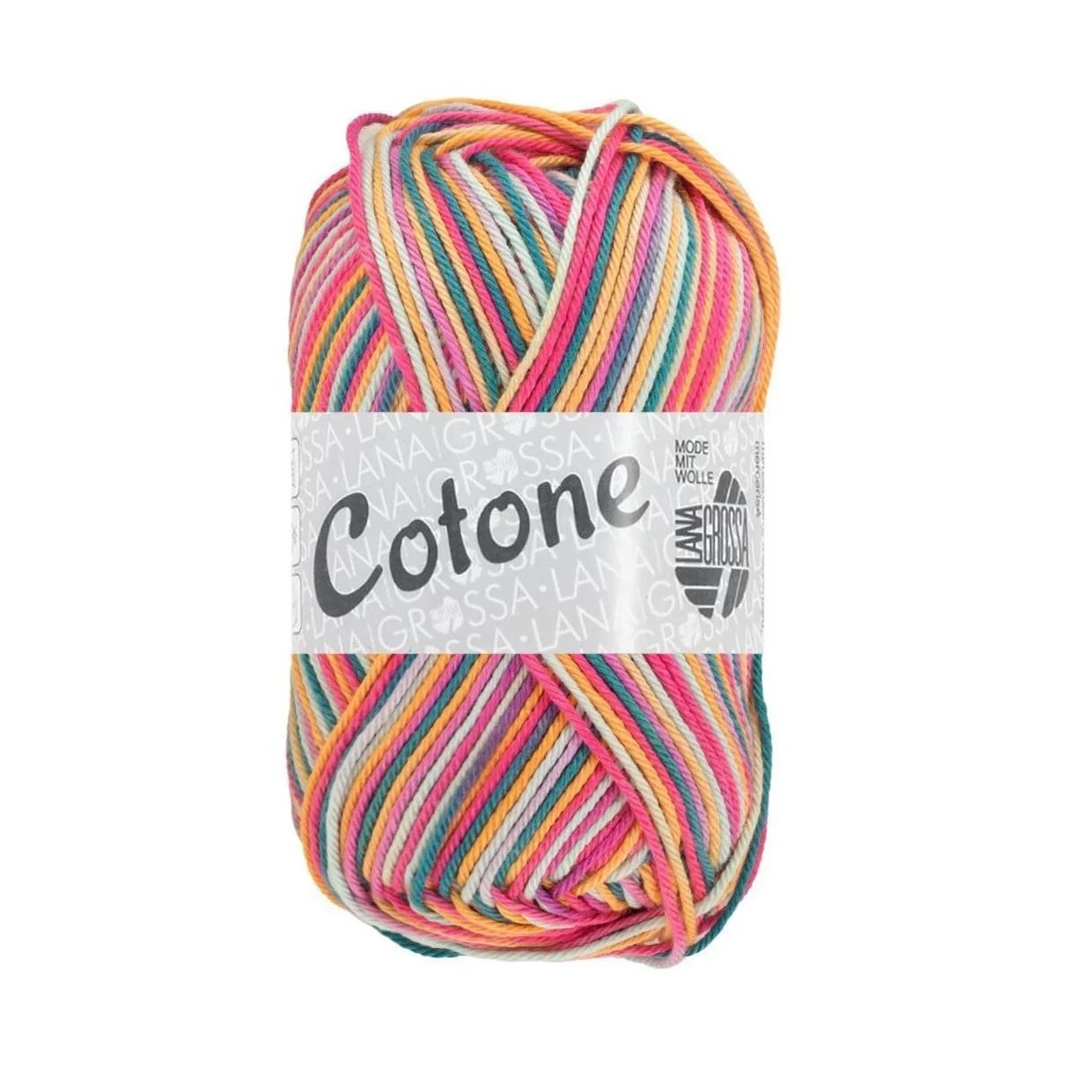 Lana Grossa - Cotone Print 0356 orange pink lila seezartgrün