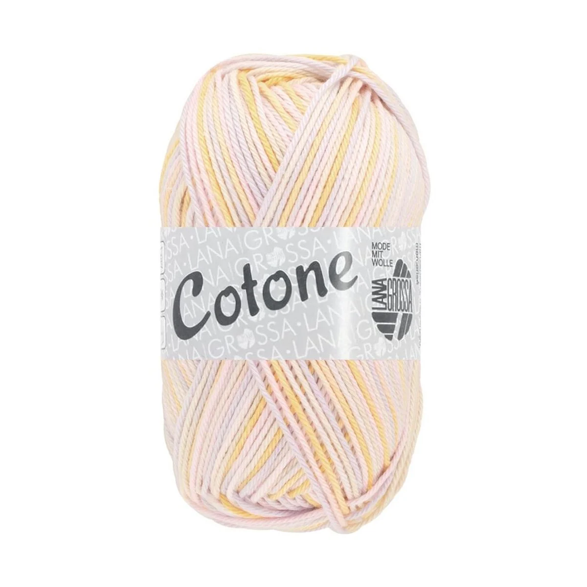 Lana Grossa - Cotone Print 0357 hellgelb zartlila rosa ecru