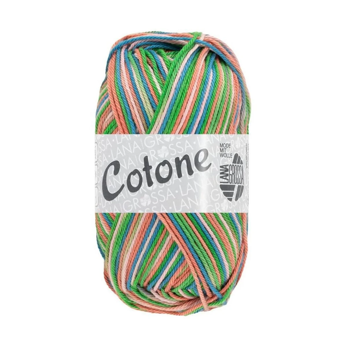 Lana Grossa - Cotone Print 0361 altrosa erika türkisblau grün