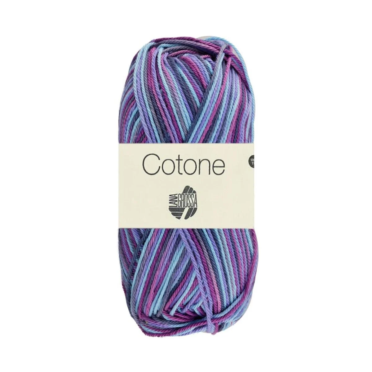 Lana Grossa - Cotone Print 0362 violett lila dunkelpetrol türkis