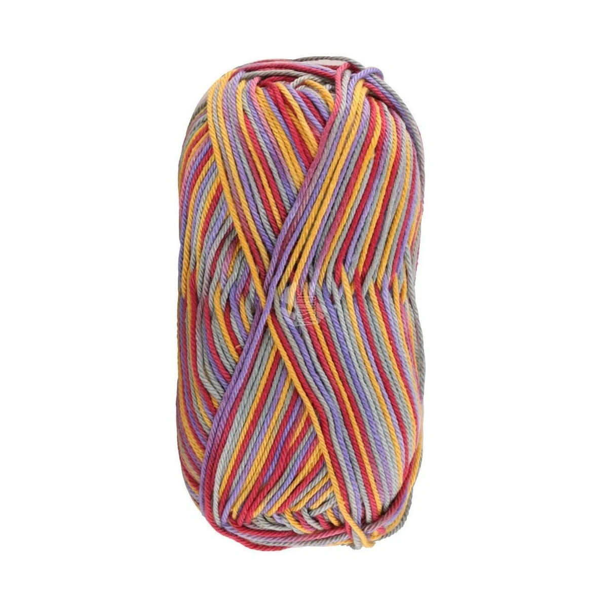 Lana Grossa - Cotone Print 0364 lila graugrün gelb dunkelpink