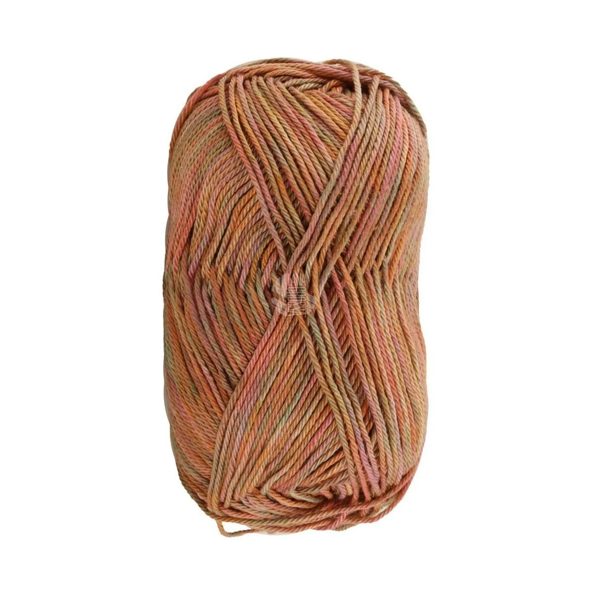 Lana Grossa - Cotone Vintage 0263 pink orange grau beige meliert