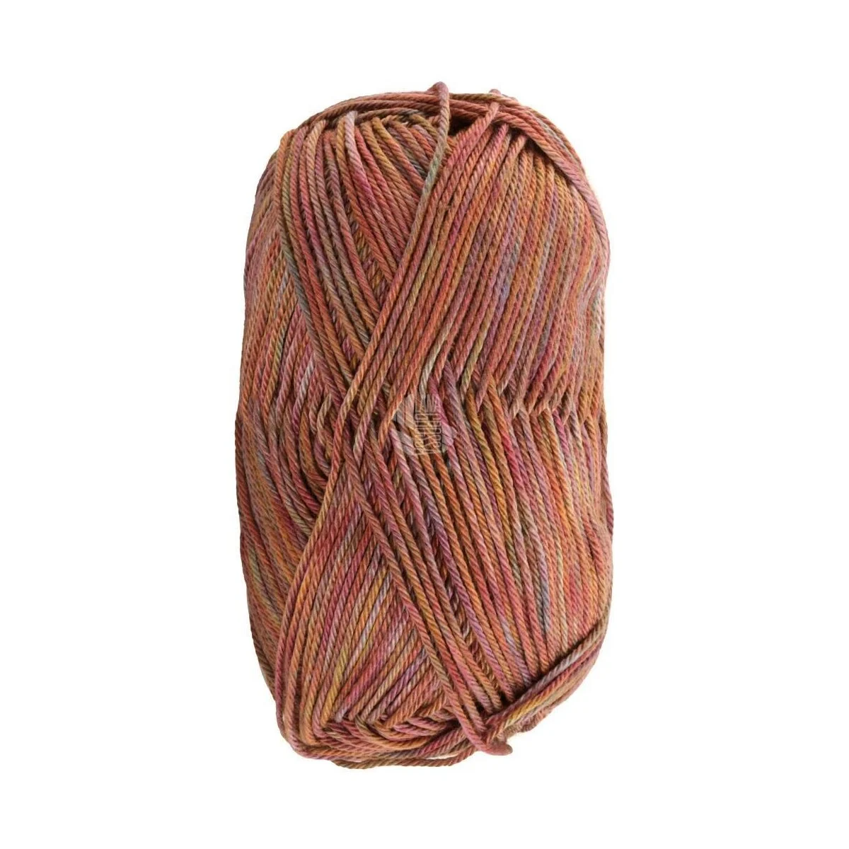 Lana Grossa - Cotone Vintage 0265 rot orange graugrün meliert