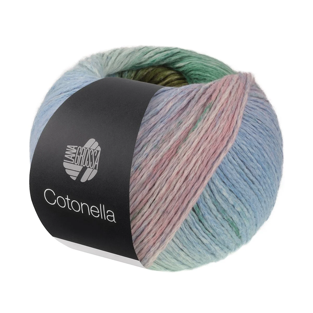 Lana Grossa - Cotonella 0016 opalgrün mint himmelblau zartlila rosa dunkelgrün grasgrün gelbgrün helloliv dunkeloliv