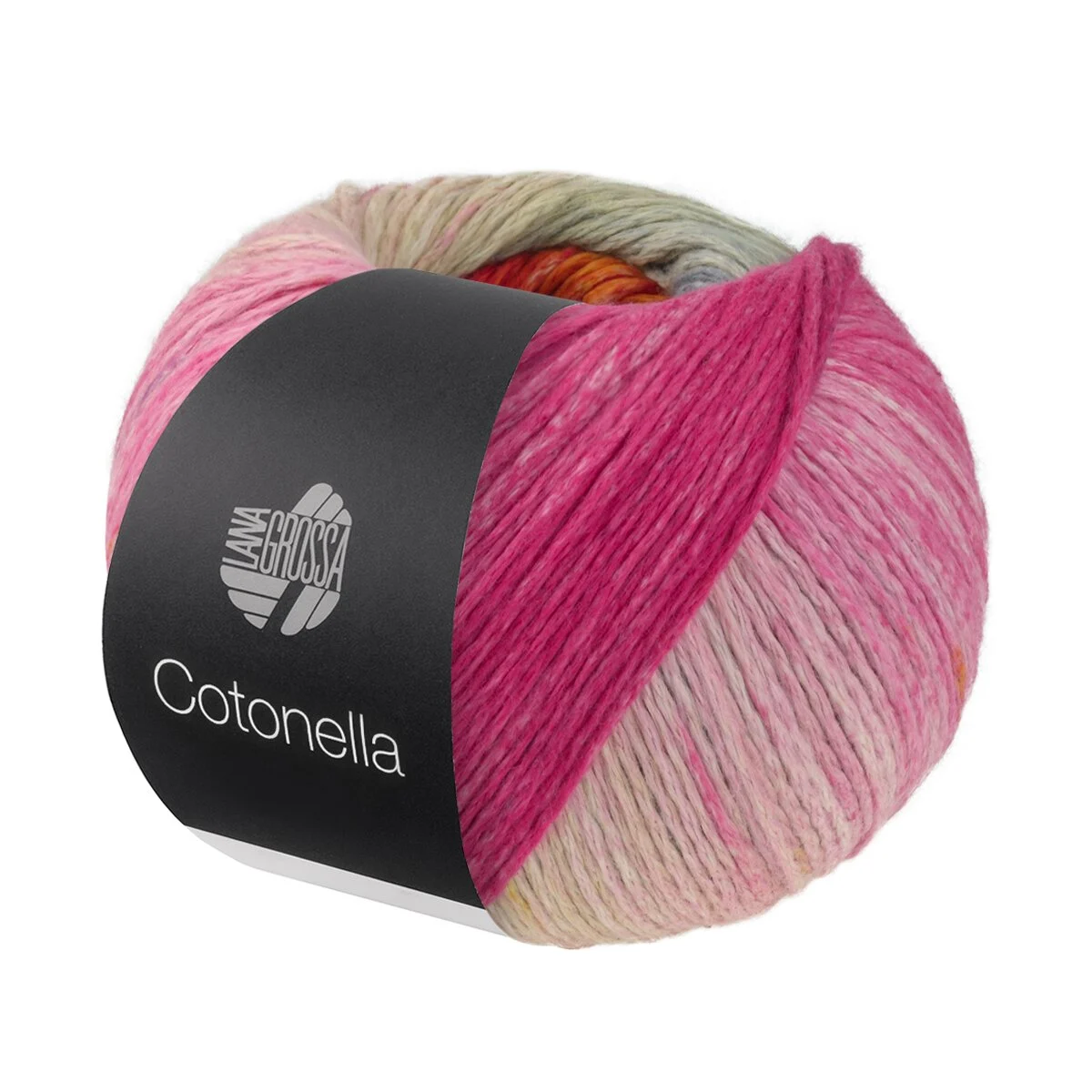 Lana Grossa - Cotonella 0019 camel pink fuchsia rotviolett grau flieder gelborange rot gelb
