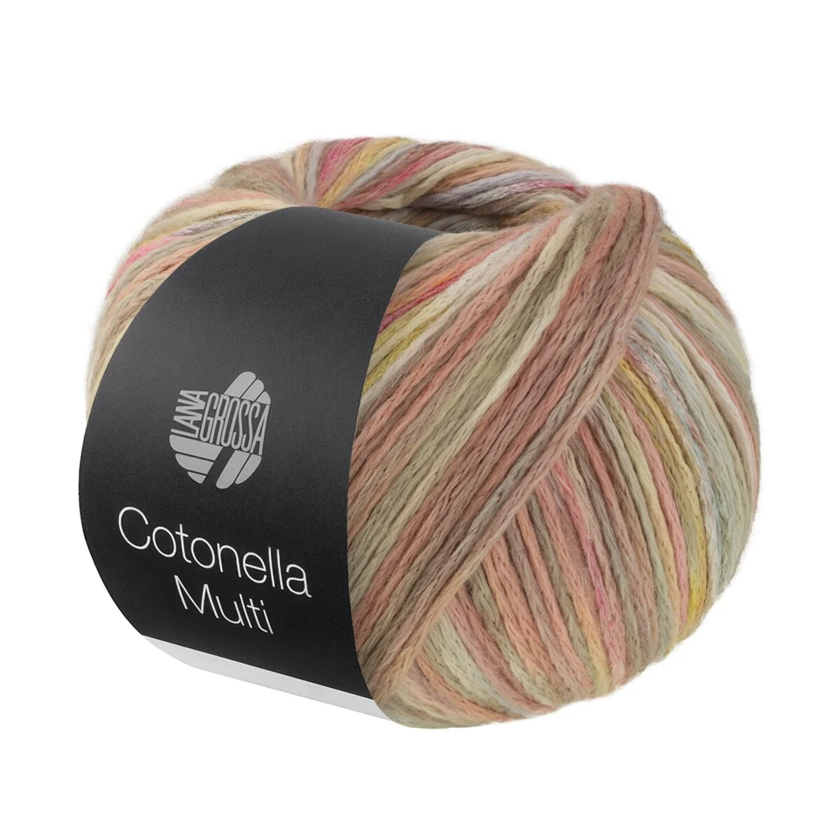 Lana Grossa - Cotonella Multi 0113 sandbeige vanille zartblau rosa pink natur bunt