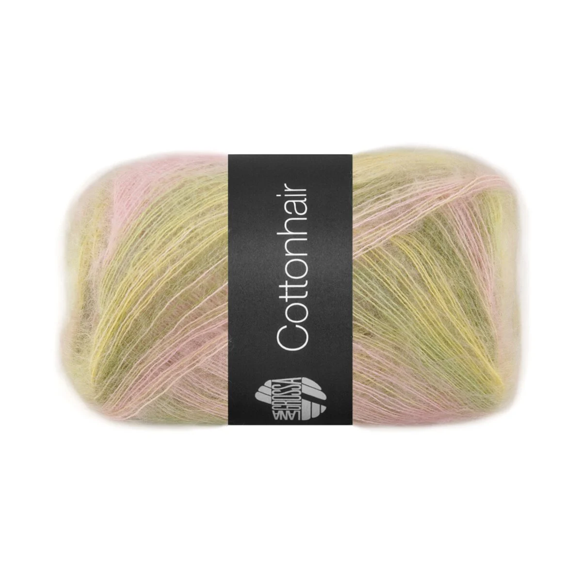 Lana Grossa - Cottonhair 0108 vanille rosa altrosa dunkeloliv lindgrün
