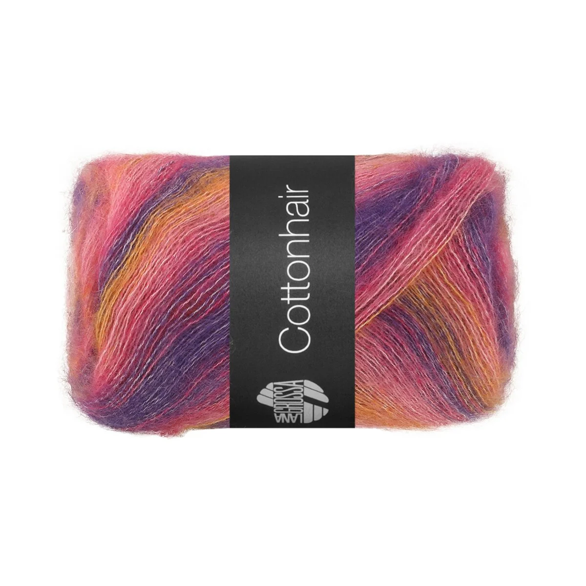 Lana Grossa - Cottonhair 0114 gelborange pink flieder hellgrau graulila