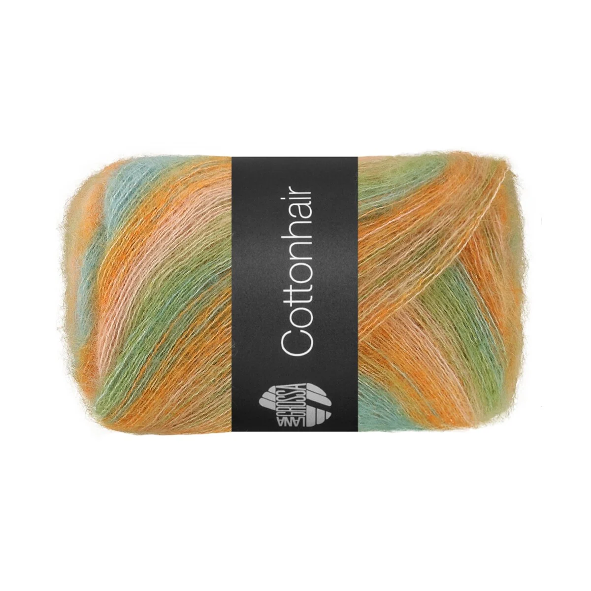 Lana Grossa - Cottonhair 0115 pistazie pfirsich orange mint beige