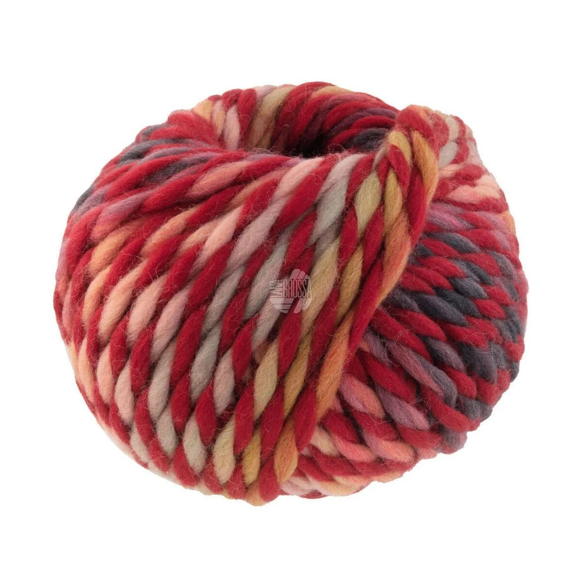 Lana Grossa - Dolce 0003 weinrot hellrot graurot anthrazit