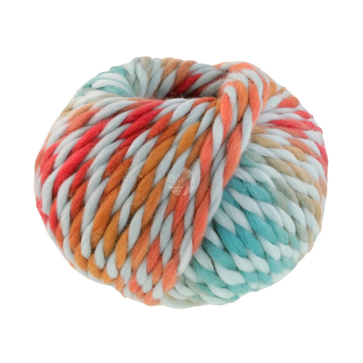 Lana Grossa - Dolce 0008 mint rot hellpetrol rost