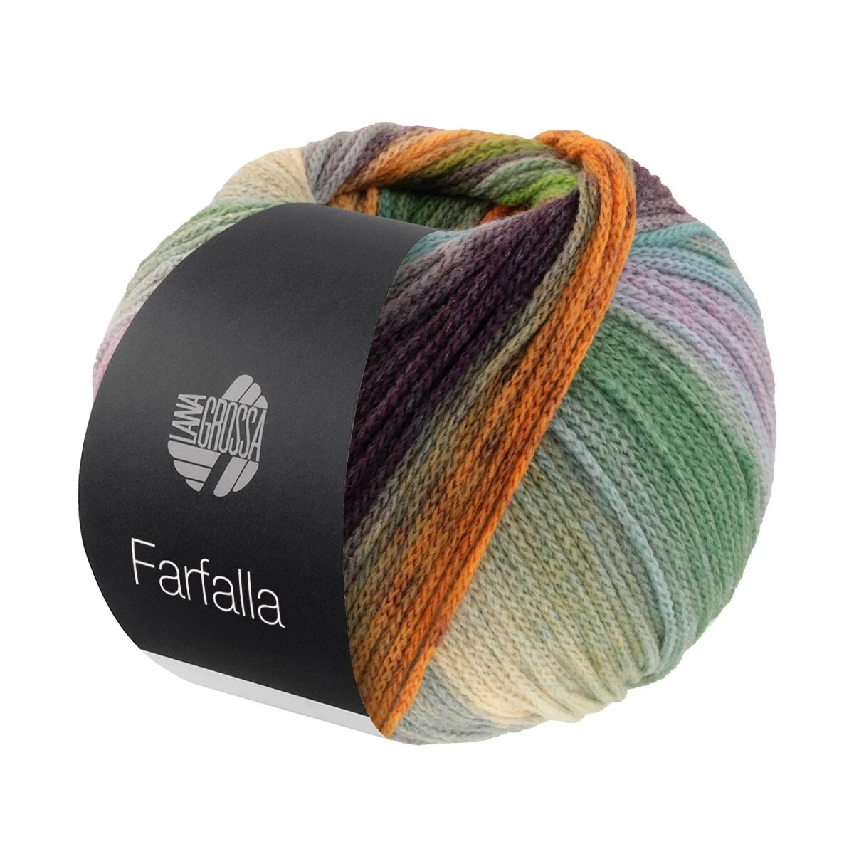 Lana Grossa - Farfalla 0003 zartgrün, maigrün, petrolgrün, graubeige, camel, flieder, graulila, brombeer, petrol, graublau, pink, orange