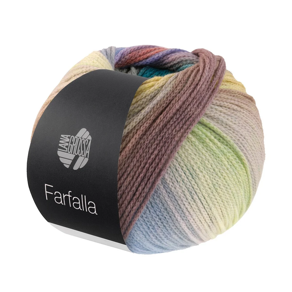 Lana Grossa - Farfalla 0004 zartgrün, graugrün, flieder, violett, blau, rose, hellgrau, türkis, graublau, beige, grau, hellgelb