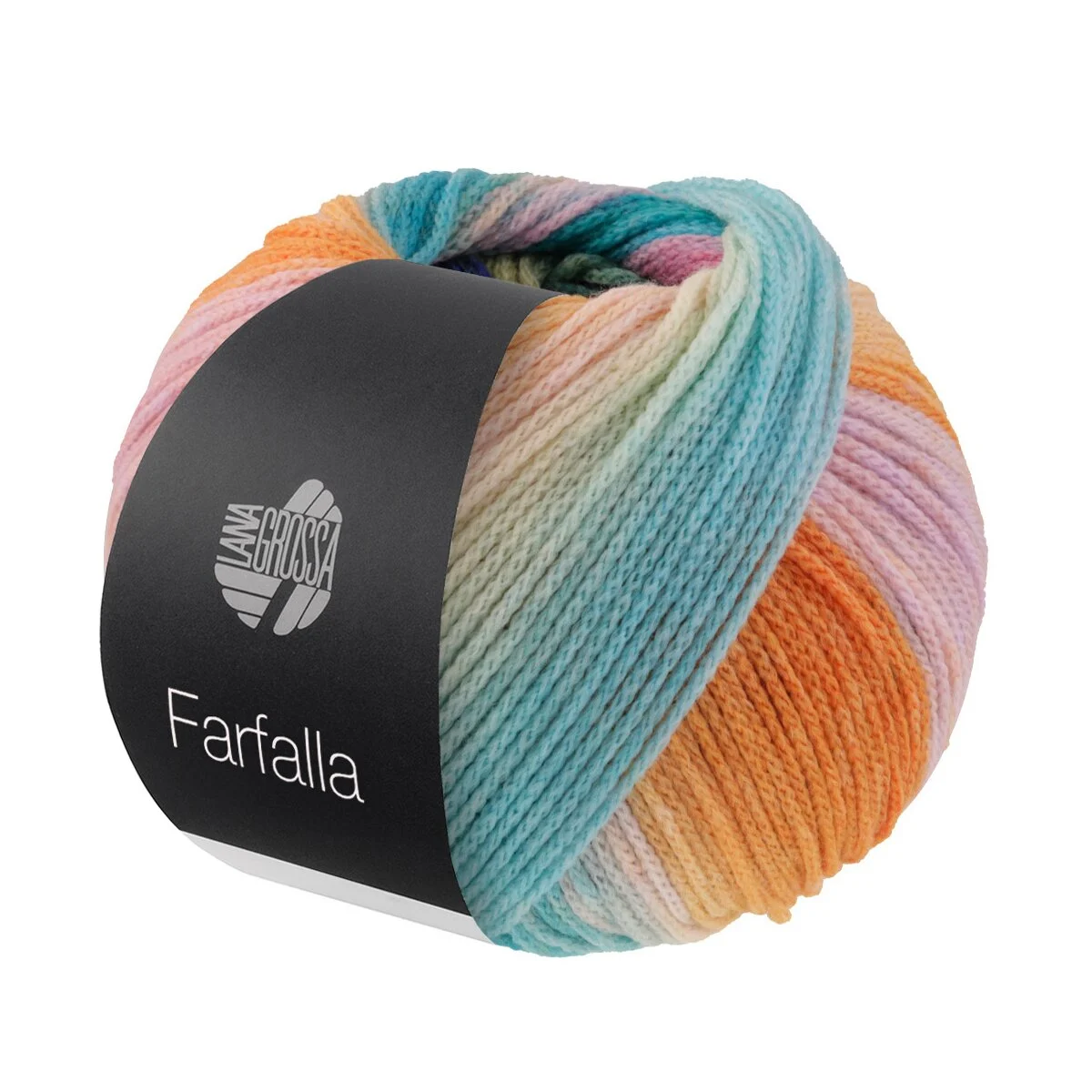 Lana Grossa - Farfalla 0007 türkis, zitrusgelb, pink, flieder, lila, altrosa, graugrün, zartgrün, dunkelgrün, orange