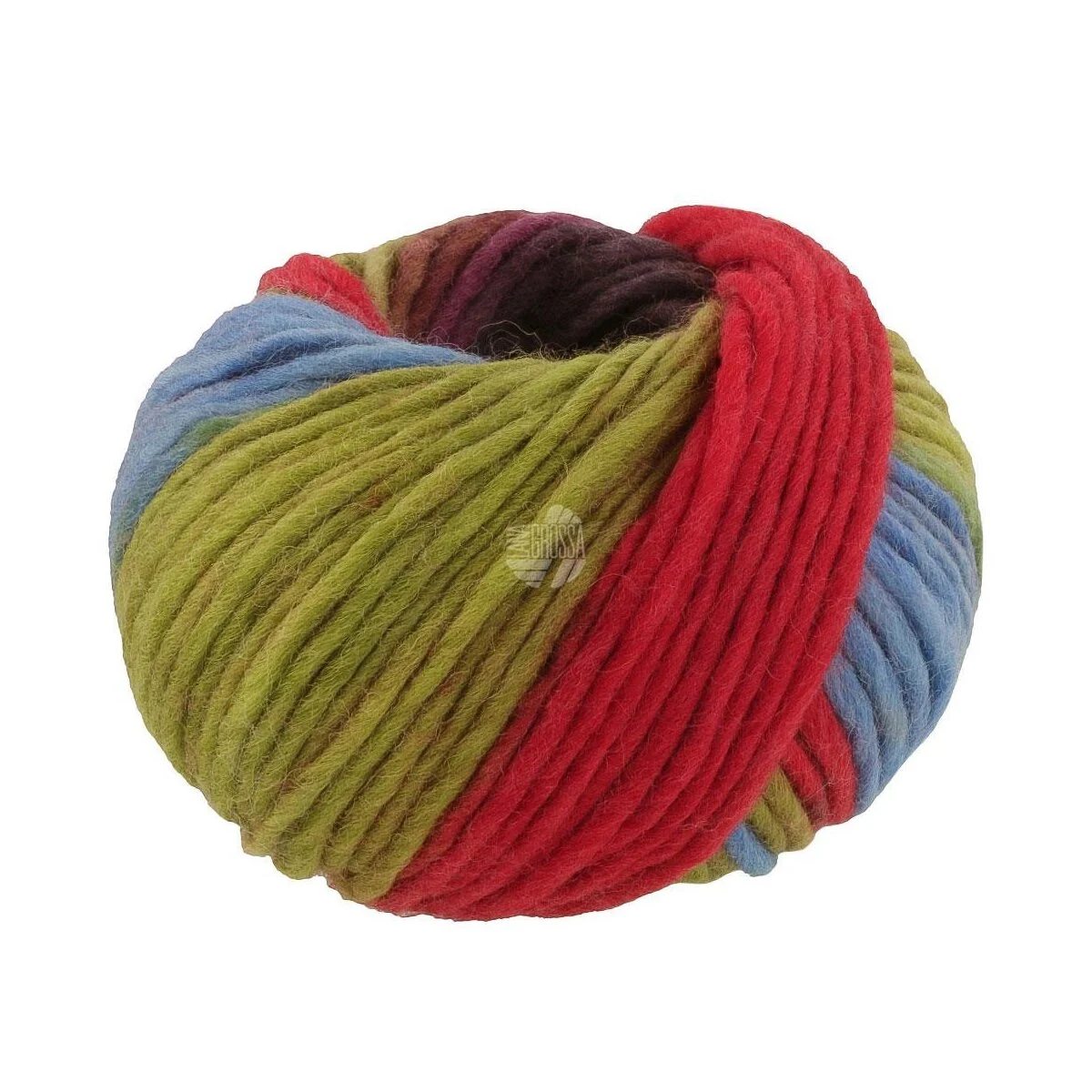 Lana Grossa - Feltro Arco 0444 rotviolett blau pistazie rot graubraun