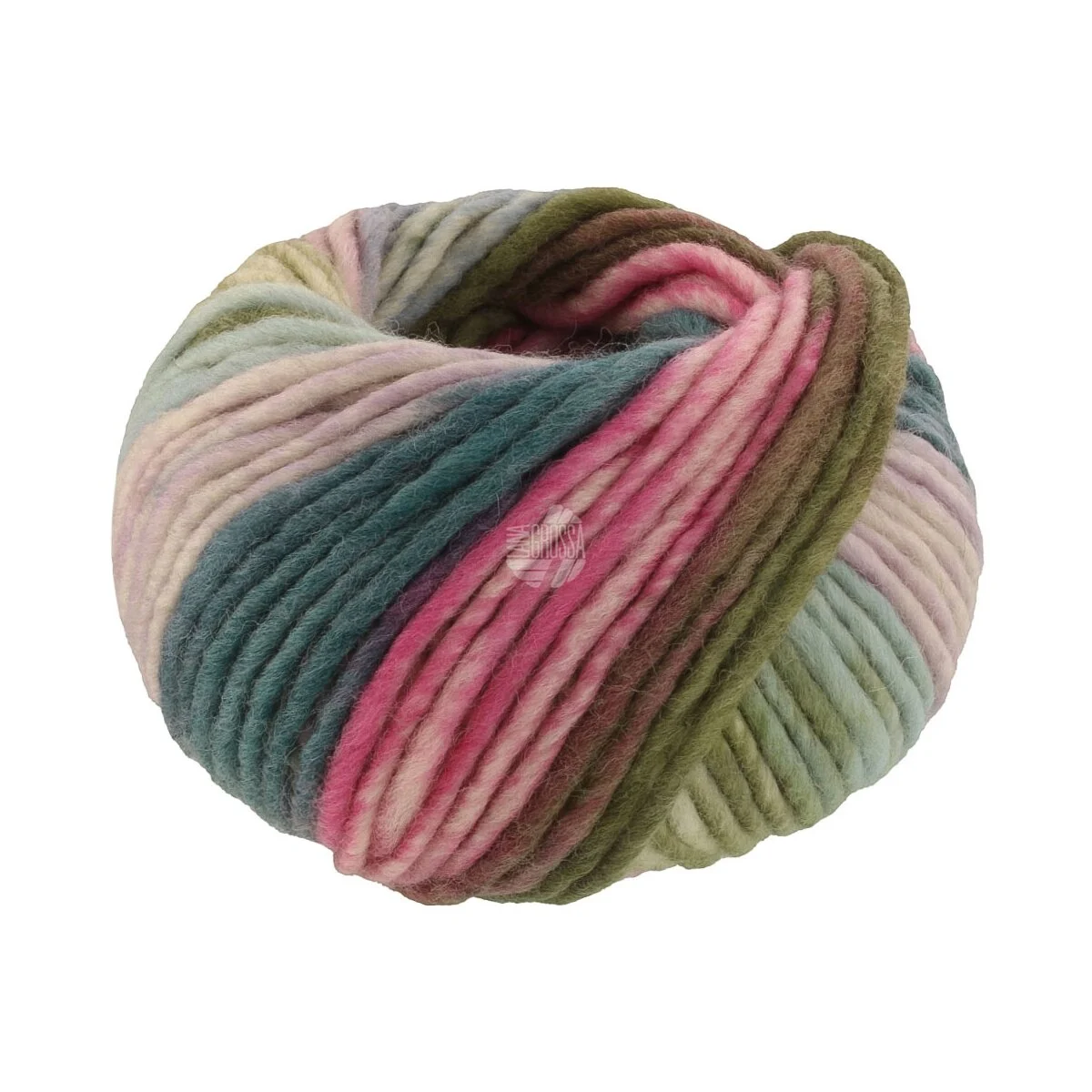 Lana Grossa - Feltro Bosco 0726 hellgrau dunkeloliv erika petrol graubeige mint weißgrün rosa