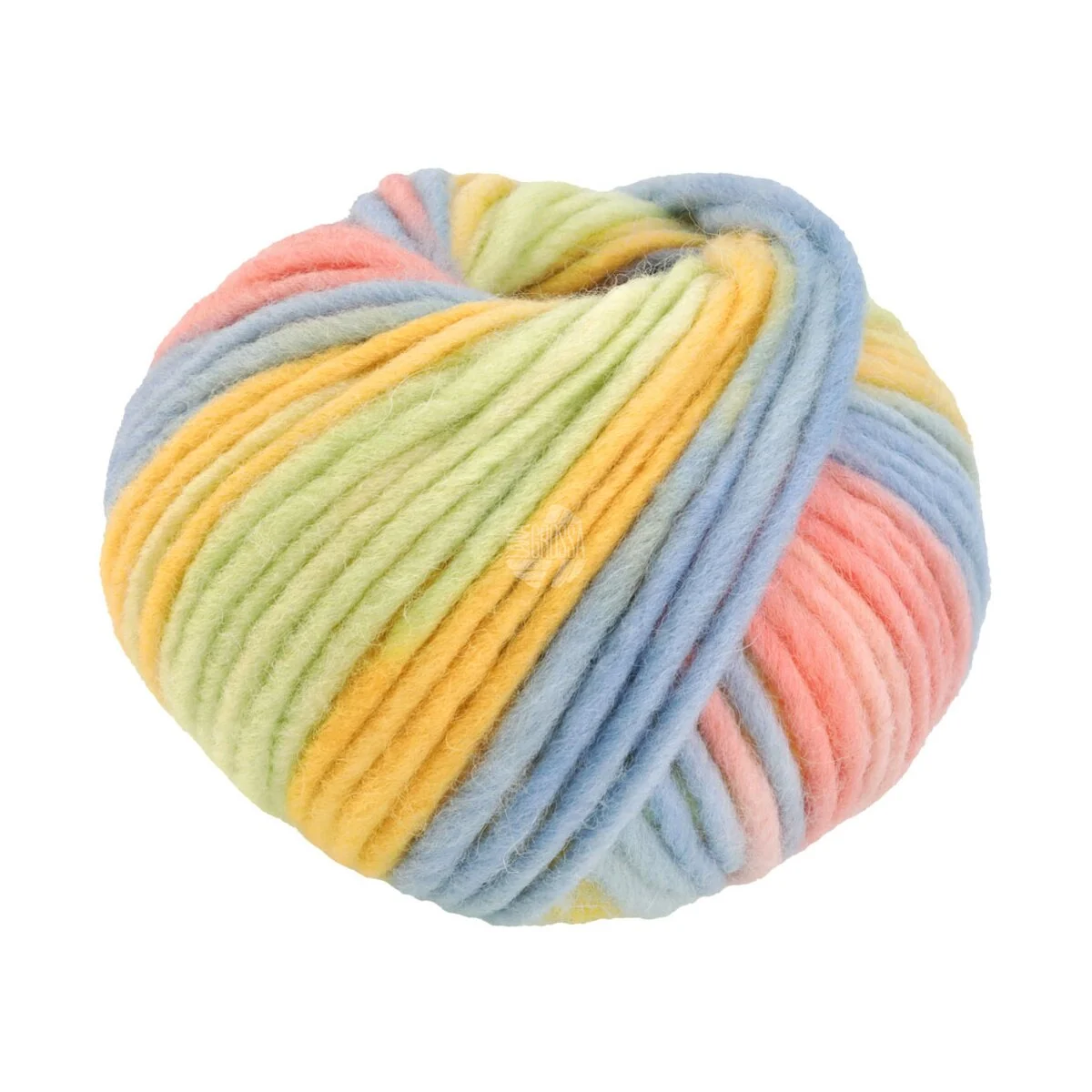 Lana Grossa - Feltro Print 1303 pastellgrün gelb hellblau lachsrosa