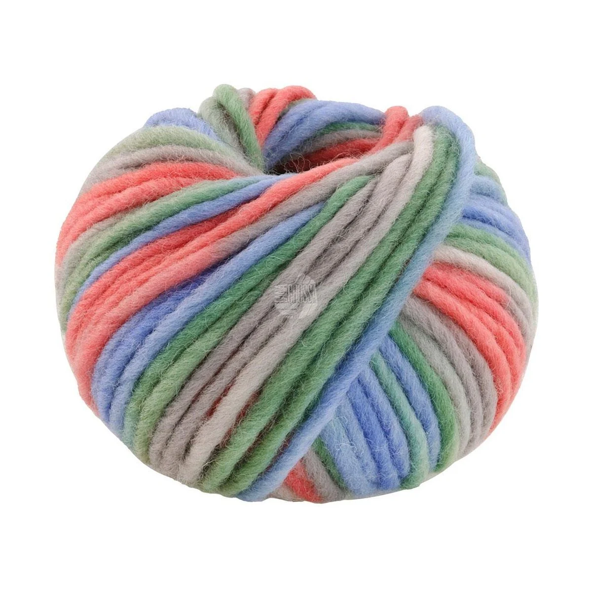 Lana Grossa - Feltro Print 1309 pastellgrün hellgrau himmelblau rot