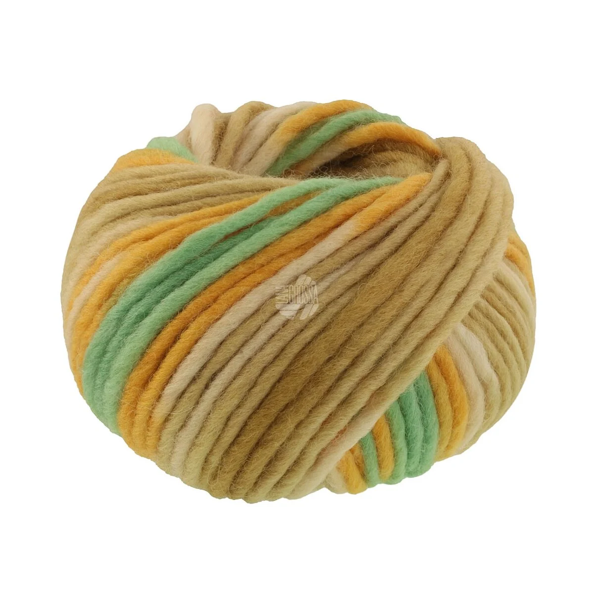 Lana Grossa - Feltro Print 1312 grünbeige smaragd goldgelb